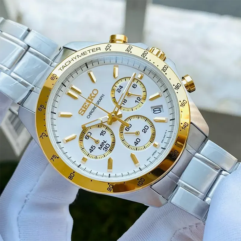 Seiko Spirit Chronograph White Dial Men’s Watch | SBTR024